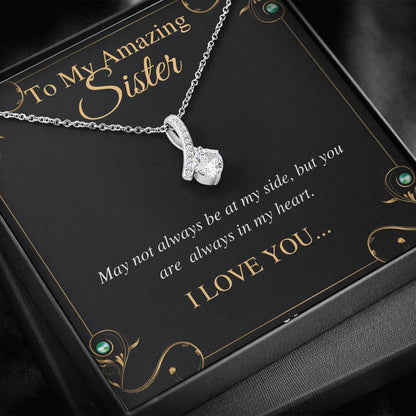 Amazing Sister Necklace, Gift For Sister Birthday, Expecting Mom, Best Friend, Graduation Gift, bridal Shower, Christmas Gift Alluring #0551