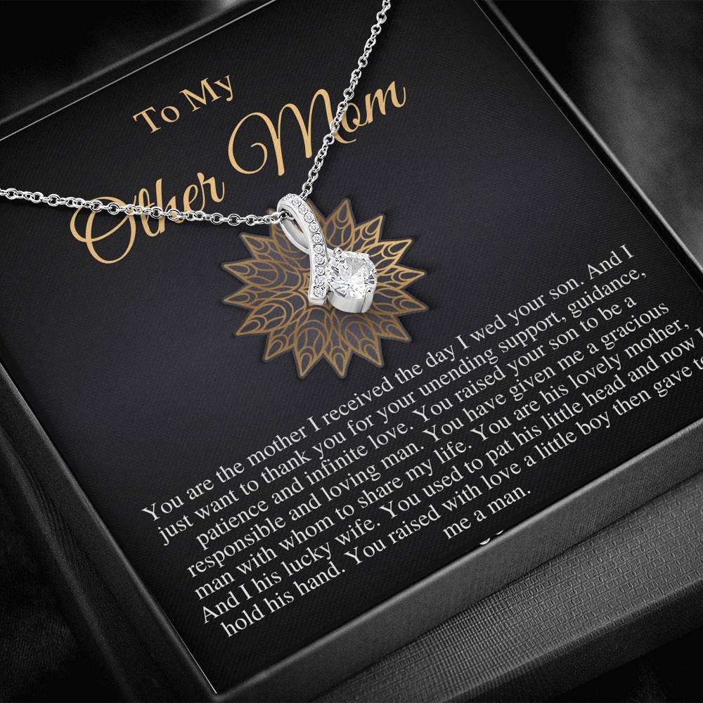 Step Mom Necklace Gift - Bonus Mom Gift, Second Mother Gift, Thoughtful Gift for Step Mom, Mother in Law Birthday, Alluring Beauty #0504