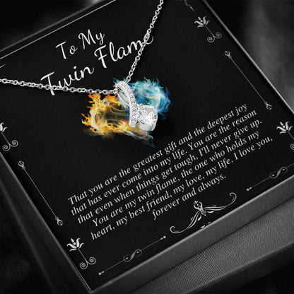 Twin Flame Necklace Gift, Necklace Gift to Girlfriend, Soulmate Gift, Girlfriend Twin Flame Jewelry, best Friend Gift, Wife Necklace #0614
