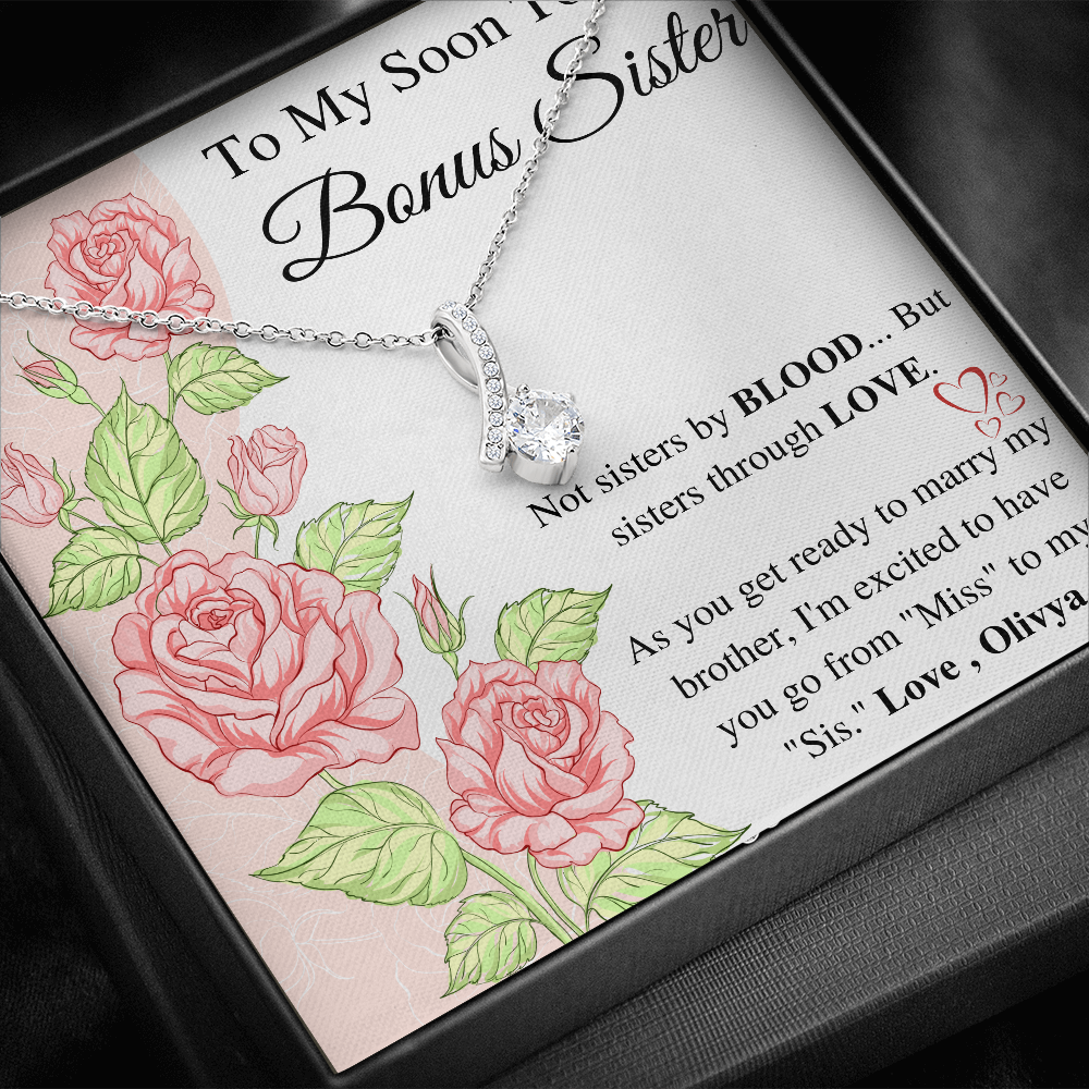 Bonus Sister Gift, Sister in Law Gift, Sister of The Groom, Wedding, Thank You, Bridesmaid, Bridal Shower, StepSister Gift, Birthday Gift