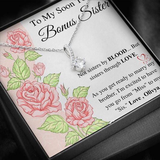 Bonus Sister Gift, Sister in Law Gift, Sister of The Groom, Wedding, Thank You, Bridesmaid, Bridal Shower, StepSister Gift, Birthday Gift