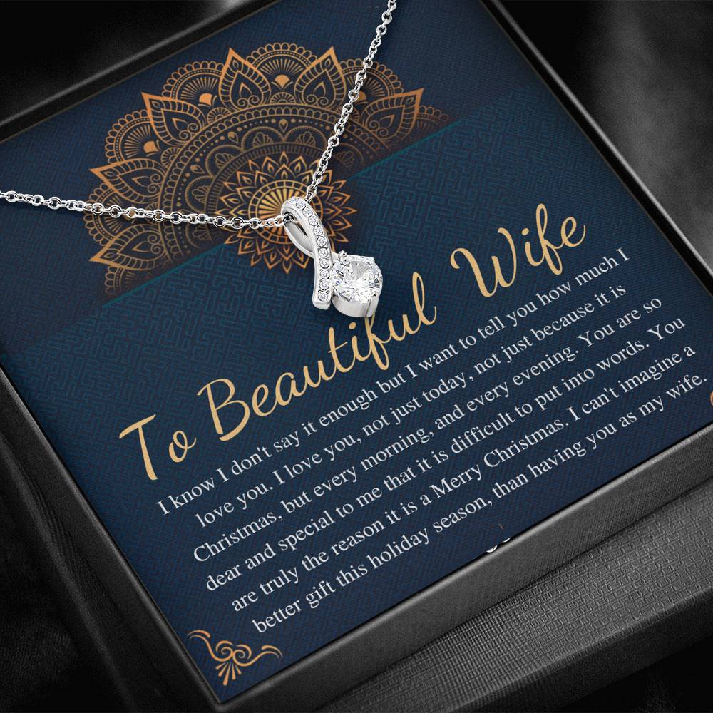 Christmas Gift For Wife From husband, Christmas necklace For Wife, Thanks Giving Gift, Wife Gift From Husband, Wife Christmas Gift #0819