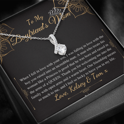 Gifts for Boyfriends Mom, Boyfriends Mom Birthday Gift, Boyfriends Mom Neckalce, Mothers Day Gift for Boyfriends Mom, Alluring Beauty #0421 Kelsey & Tom x
