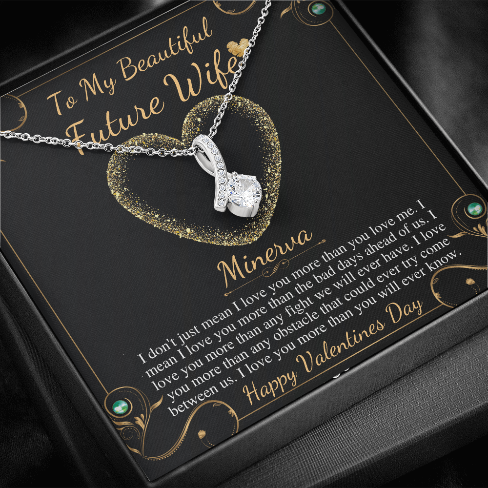 Future Wife Valentines Day Gift, To My Future Wife Necklace, Fiance Gift For Woman, Future Wife Jewelry, Engagement Gifts For Fiance, Bride Minerva