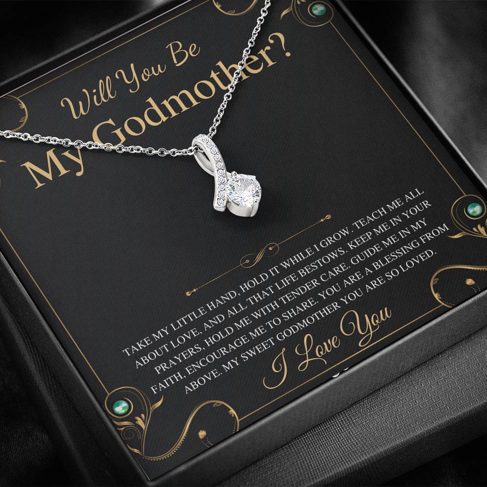 Will You Be My Godmother Gift, Godmother Proposal From Godson Child, Godmother Necklace, Fairy Godmother Gift Card,  Alluring Beauty