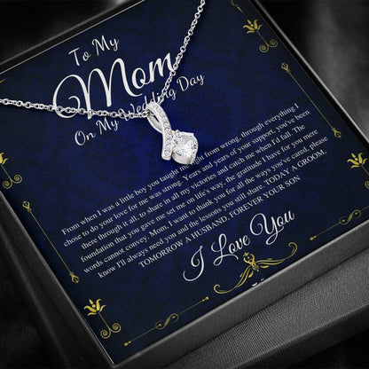Alluring Beauty,Mother of the Groom Gift from Son to Mom,Wedding Gift for Mom,Necklace from Groom to Mom,Mom Wedding Gift from Groom #0176