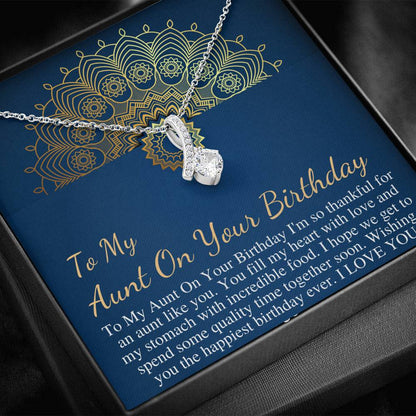 Aunt Birthday Gift, Aunt Birthday Necklace, Aunt Necklace or Bracelet, Happy Birthday Aunt, Message Card Quote, Birthday Jewelry Gift #0711