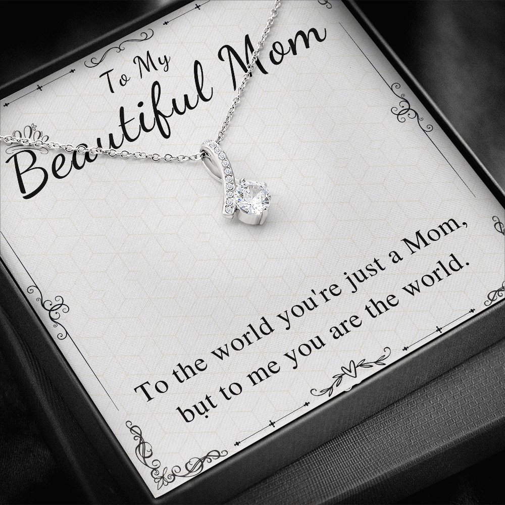 Beautiful mom necklace gifts, mom jewelry, mom quotes, Stepmother gift, Step mom necklace, sentimental gift for mother keepsake gift for mom Active