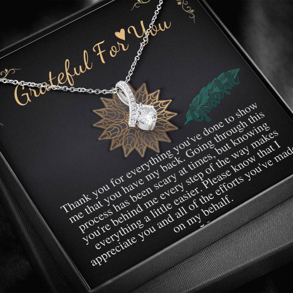 Thank You Gift Necklace, Grateful for You gift, Appreciation Gift, Employee, Coworker,Babysitter,Neighbor,necklace Gift,Christmas Gift #0726