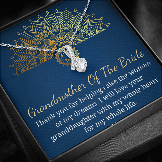 Grandmother of the Bride Gift from groom Wedding Gift for Grandma of the Bride Grandmother Wedding Gift, keepsake gift for Grannys necklace