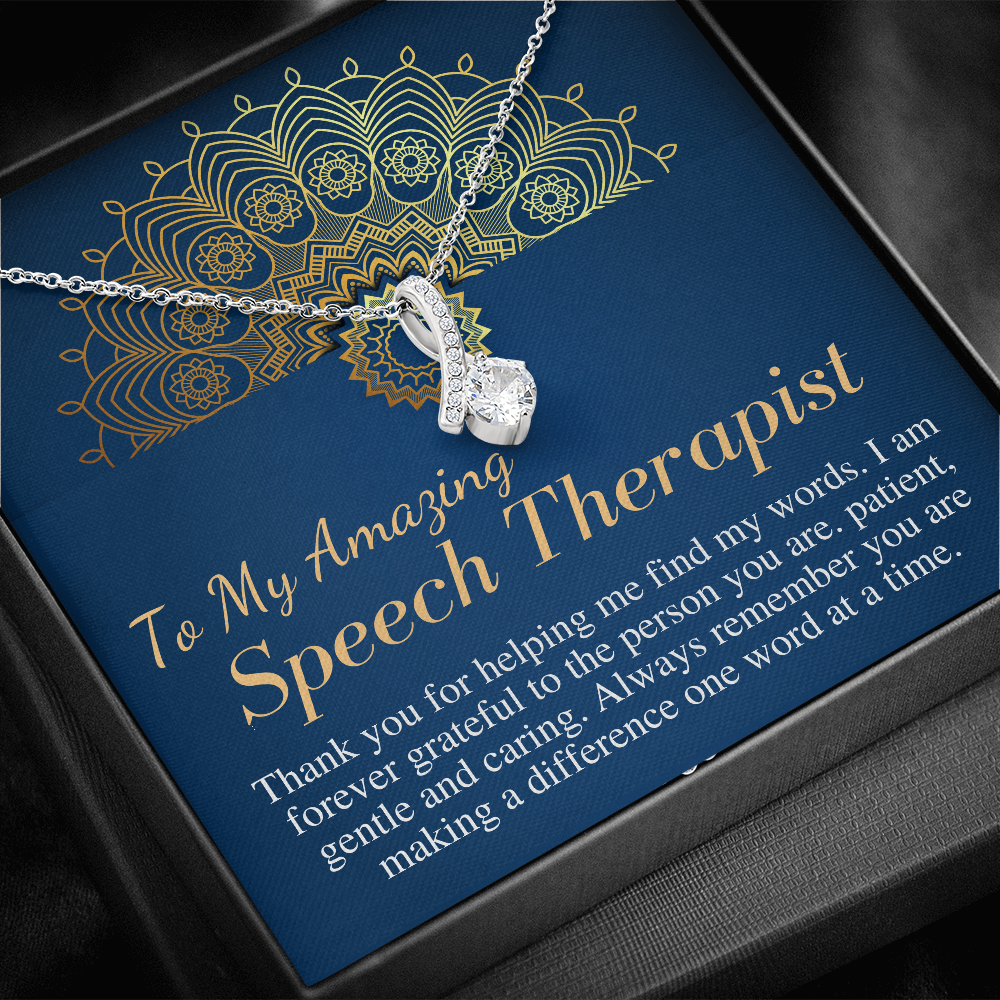 Speech Therapist Gift | Gift for Speech Pathologist | SLP Gift | Speech Therapy | Speech Therapist Christmas Gift, Birthday Necklace #0893