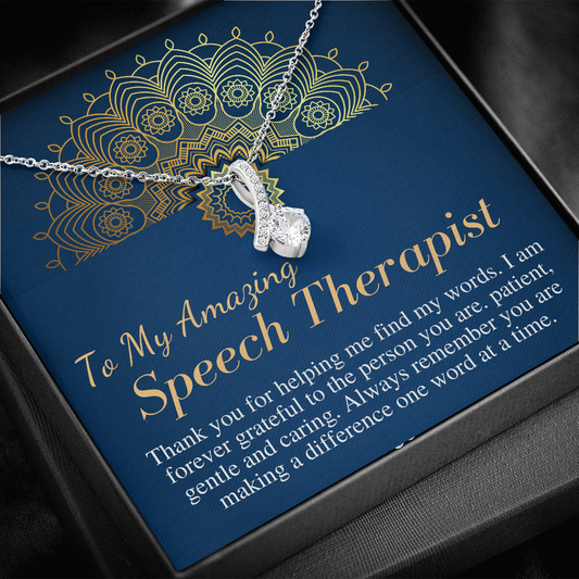 Speech Therapist Gift | Gift for Speech Pathologist | SLP Gift | Speech Therapy | Speech Therapist Christmas Gift, Birthday Necklace #0893