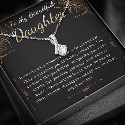 Gift For Daughter From Mom, Valentines Day Gift for Daughter Father Necklace, Daughter Gift From Dad, To My Daughter, Daughters Birthday,