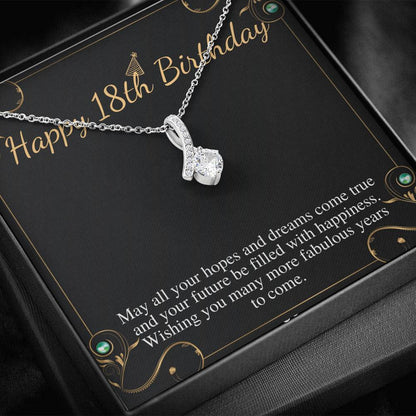 18th Birthday Gift for Girls, Gift for 18 Year Old Girl, Necklace For 18th Birthday Girl, Birthday Present For Officially Adult Girl #0667