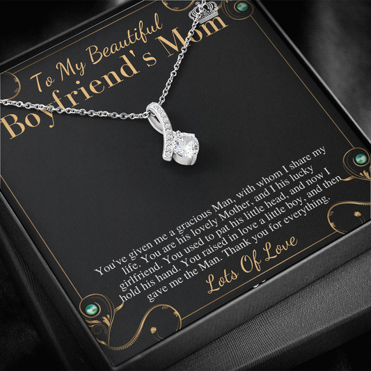 Boyfriends Mom Necklace, Gift for Boyfriend Mother, Birthday Gift, Boyfriend's Mom Christmas Gift,Mothers Day Gift,Valentines Day Gift #1020 order
