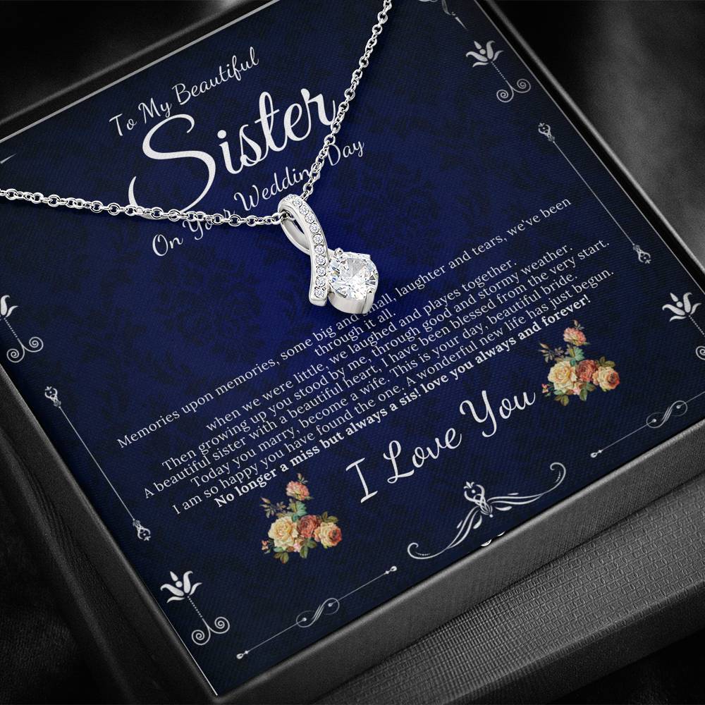 Alluring Beauty, Sister Wedding Day Gift, To Bride From Sister, Sister To Bride Gift Bride Jewelry Gift From Sister, Sister Wedding #0090