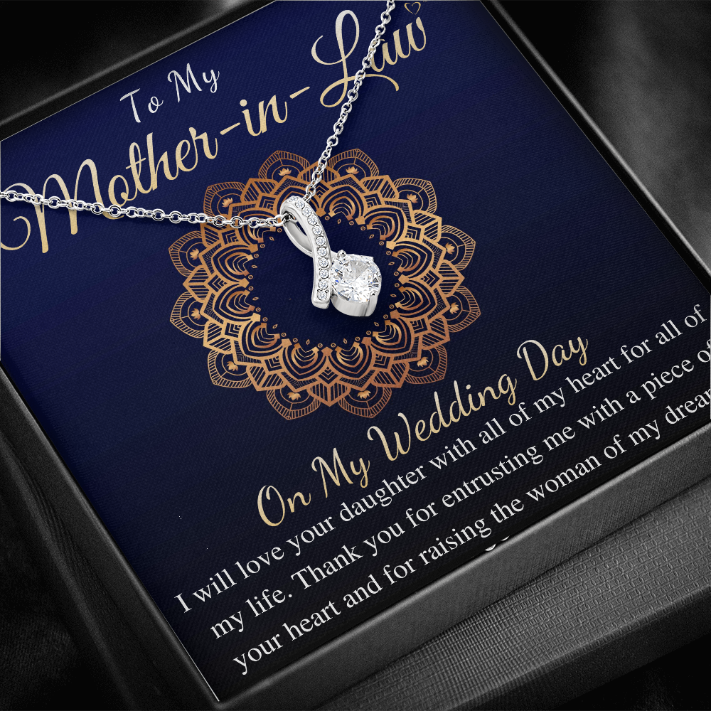Mother of the Bride Necklace From Groom, Gift For Mother In Law From Groom, Mother-in-law Wedding Gift, Wedding Gift For Mom of the Bride