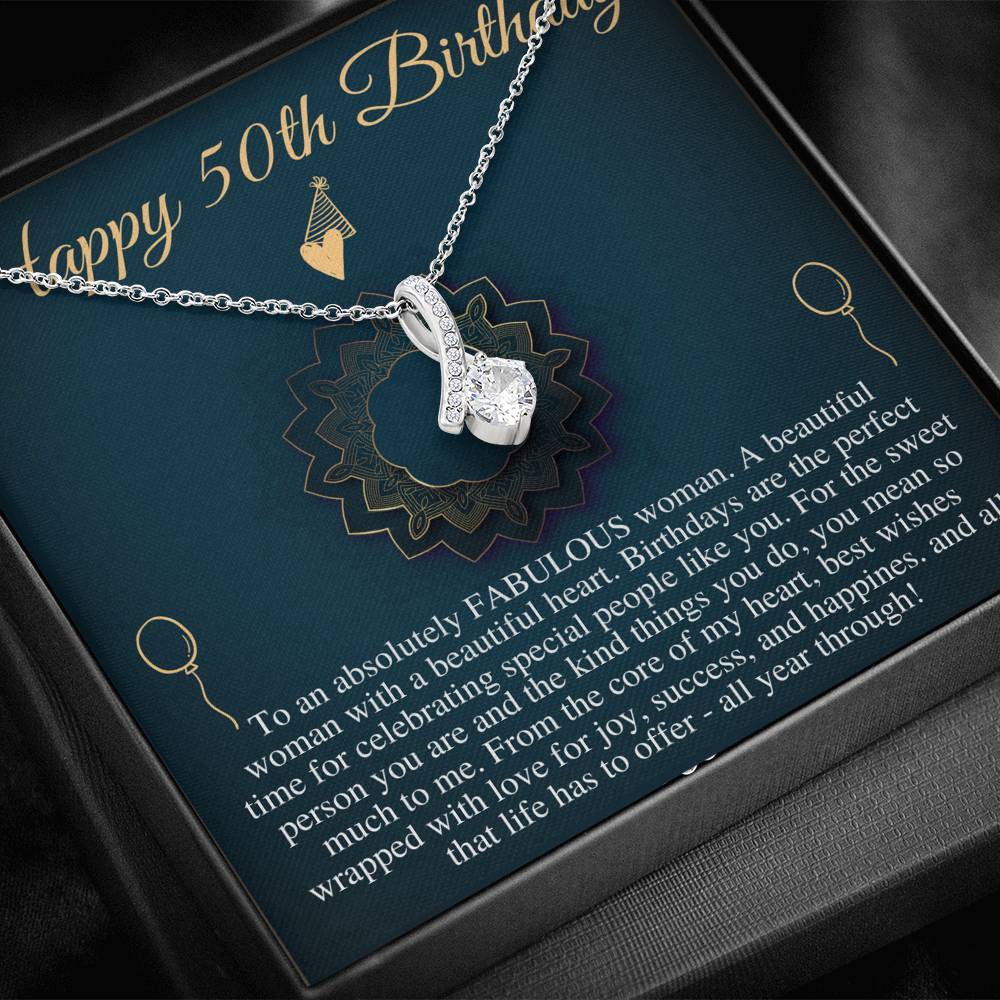 50th Birthday Gift for Women, 50th Birthday Gift for her,50th Birthday Gift for Mother,50th Birthday Gift Idea,Fifty Birthday Necklace #0678