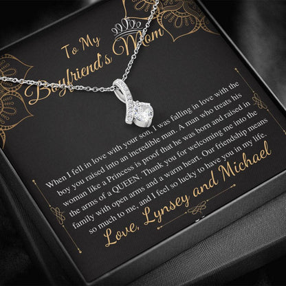 Gifts for Boyfriends Mom, Boyfriends Mom Birthday Gift, Boyfriends Mom Neckalce, Mothers Day Gift for Boyfriends Mom, Alluring Beauty #0421 Lynsey and Michael