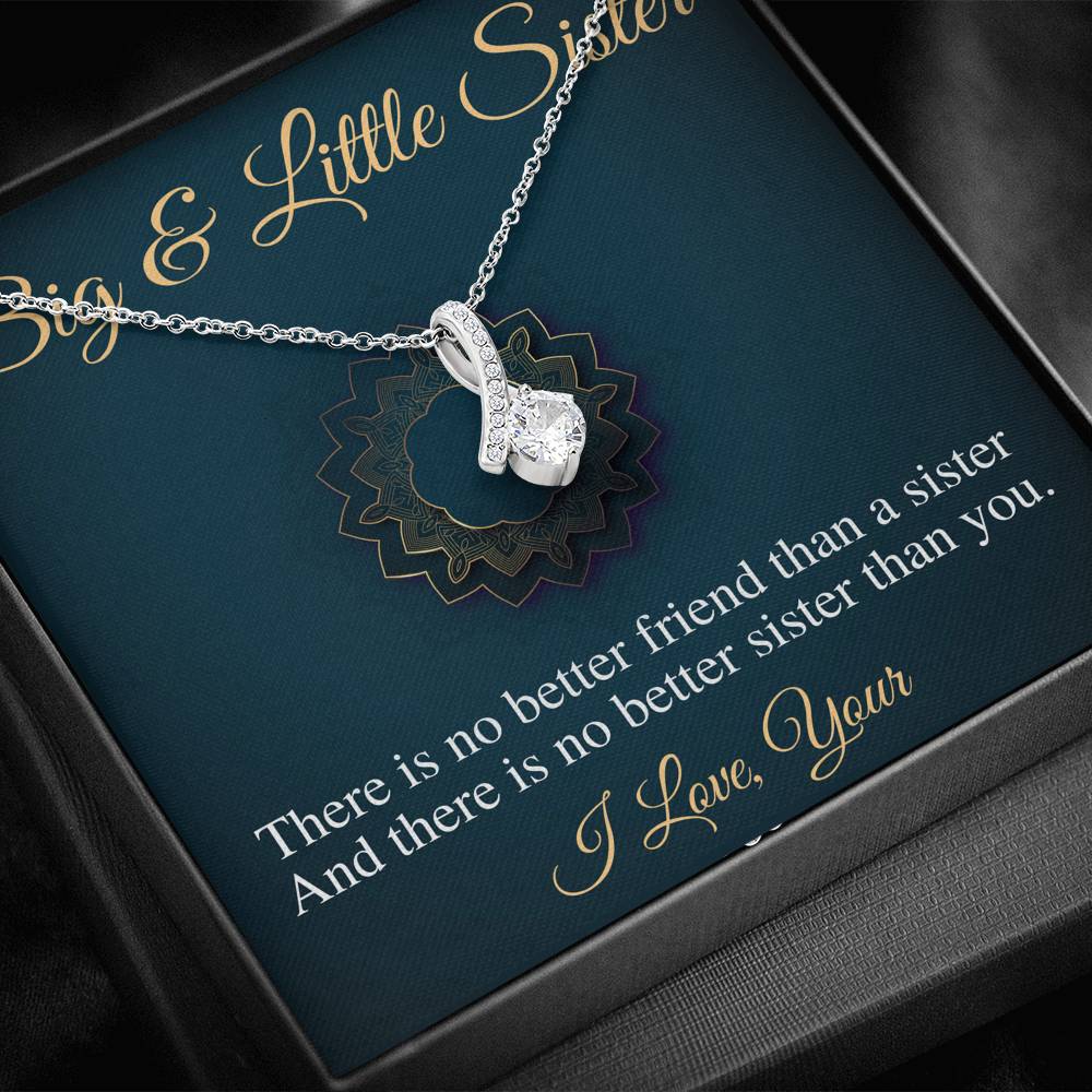 Big Sister & Little Sister Necklace Big Sis Lil Sis Gift for Sister Gifts Sister Jewelry Sister Birthday Necklace, Christmas Gift #0566