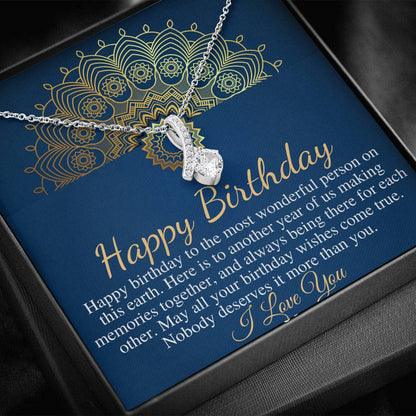 Birthday Gift Necklace: Happy Birthday, Birthday Gift, Gift for Her, Best Friend Gift, Sister Birthday, Mom Birthday, Alluring Beauty #0634