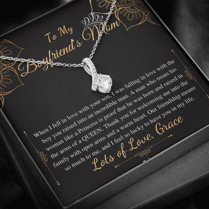 Gifts for Boyfriends Mom, Boyfriends Mom Birthday Gift, Boyfriends Mom Neckalce, Mothers Day Gift for Boyfriends Mom, Alluring Beauty #0421 grace
