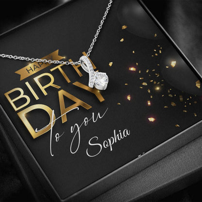 Birthday Gift Necklace: Happy Birthday, Birthday Gift, Gift for Her, Best Friend Gift, Sister Birthday, BFF Birthday, Alluring Beauty #0639