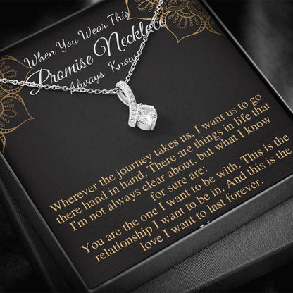 Promise Necklace for Girlfriend from Boyfriend, Anniversary Gift, Gift for Girlfriend, Girlfriend Birthday Gift , Girlfriend Christmas #0603