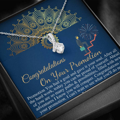 Job promotion Gift for Women, Congratulations Gift Promotion, Boss Promotion Card, Gift for Promotion Necklace, Alluring beauty #0719