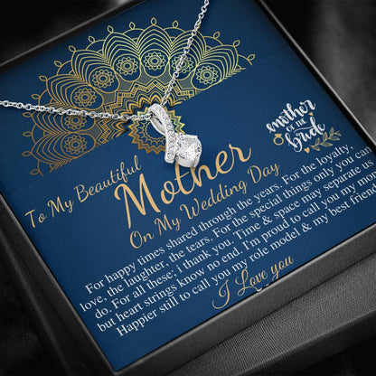 Mom Wedding Gift from Bride, Bride to Mom Gift, Gift for Mom on Wedding Day, Mother of the Bride Necklace, Wedding Gift for Mom #0787
