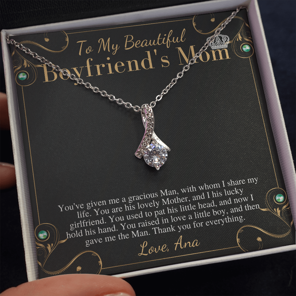 Boyfriends Mom Necklace, Gift for Boyfriend Mother, Birthday Gift, Boyfriend's Mom Christmas Gift,Mothers Day Gift,Valentines Day Gift #1020 Ana