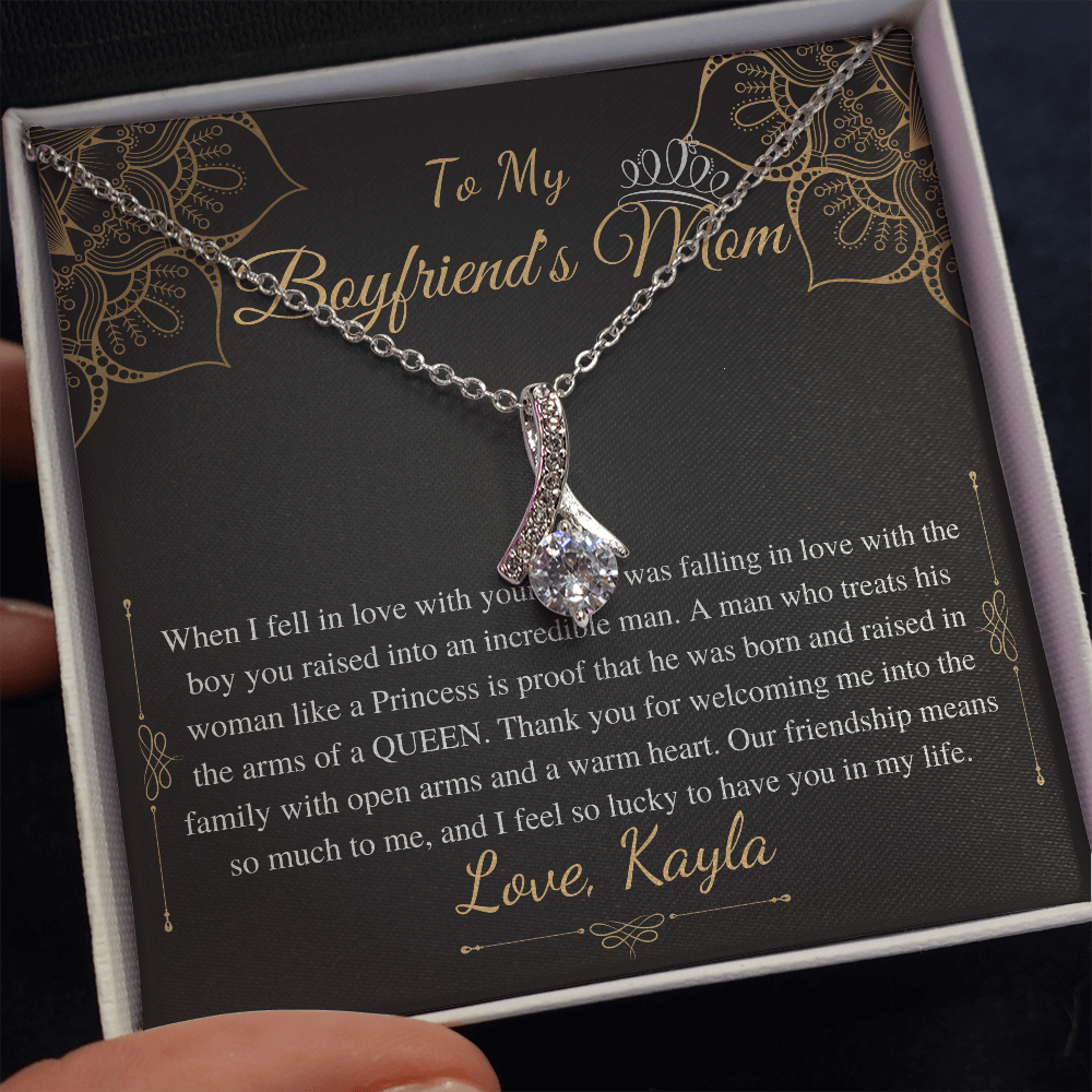 Gifts for Boyfriends Mom, Boyfriends Mom Birthday Gift, Boyfriends Mom Neckalce, Mothers Day Gift for Boyfriends Mom, Alluring Beauty #0421 Kayla
