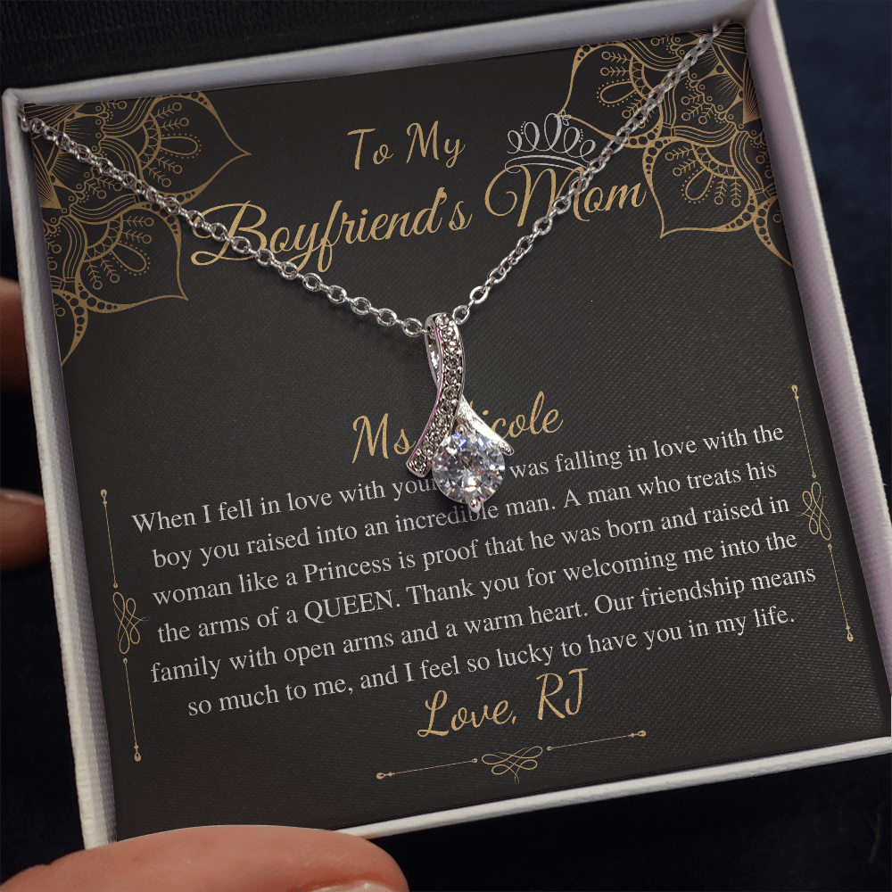 Gifts for Boyfriends Mom, Boyfriends Mom Birthday Gift, Boyfriends Mom Neckalce, Mothers Day Gift for Boyfriends Mom, Alluring Beauty #0421 RJ