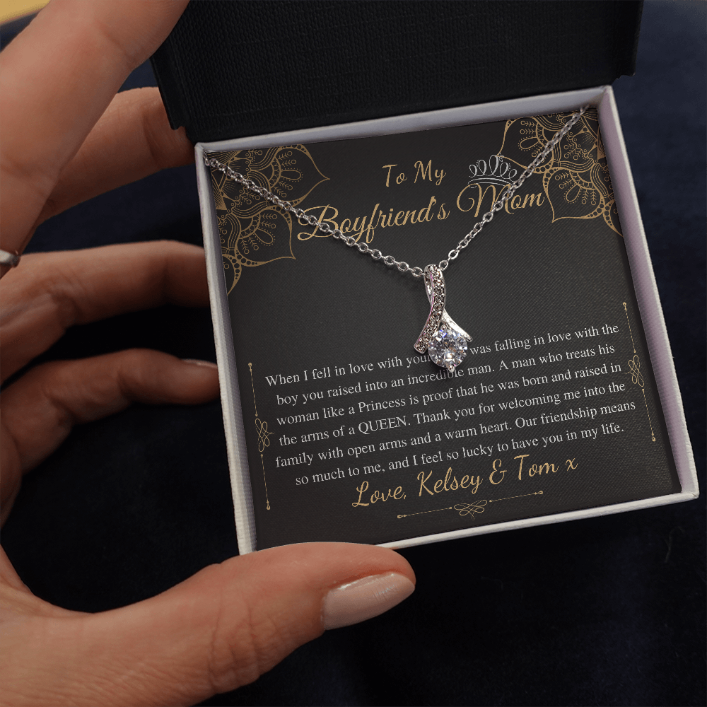 Gifts for Boyfriends Mom, Boyfriends Mom Birthday Gift, Boyfriends Mom Neckalce, Mothers Day Gift for Boyfriends Mom, Alluring Beauty #0421 Kelsey & Tom x