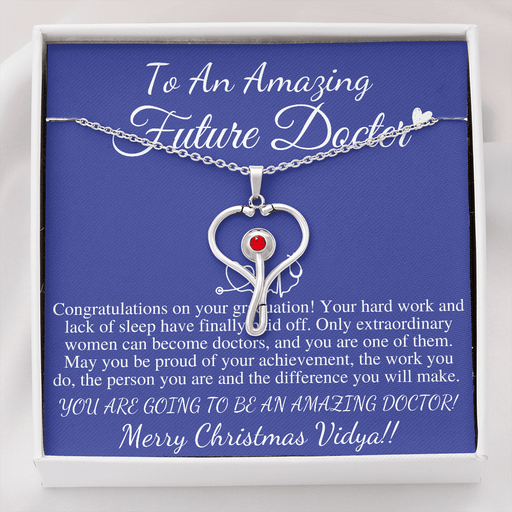 Medical Student Gift, Med Student Gift, Future Doctor Christmas Gift, Medical Student Graduation Gift, Stethoscope Necklace For Doctor #0694 Vidya!!