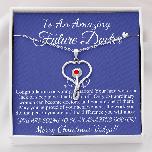 Medical Student Gift, Med Student Gift, Future Doctor Christmas Gift, Medical Student Graduation Gift, Stethoscope Necklace For Doctor #0694 Vidya!!