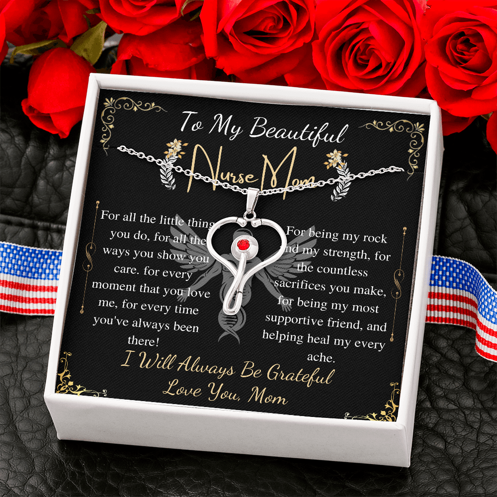 nurse mom stethoscope necklace