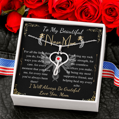 nurse mom stethoscope necklace