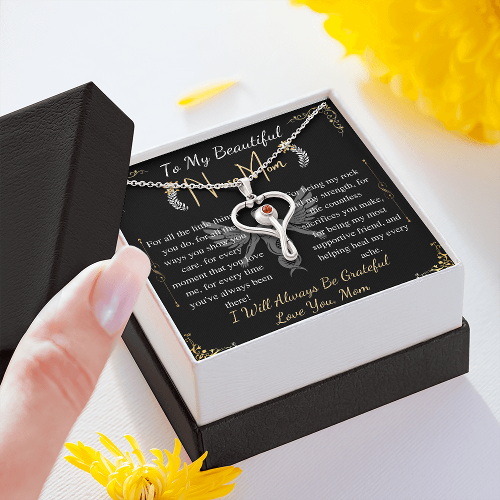 nurse mom stethoscope necklace