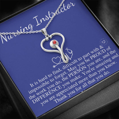 Nursing Instructor Gift For Nursing Instructor Stethoscope Necklace Nursing Instructor Appreciation Gift A Truly Amazing Nursing #0728