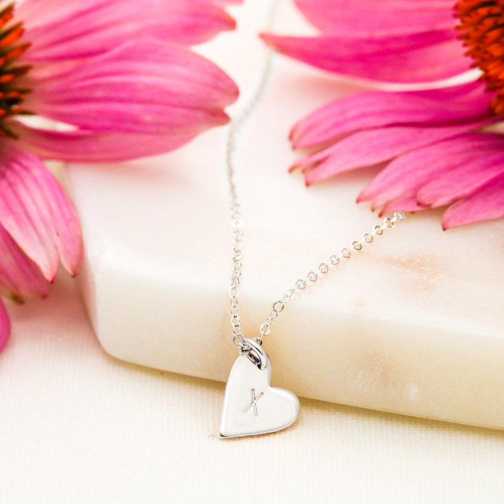 Friend Birthday Gift, Best Friend Birthday Gift, Friend Birthday Jewelry, Friend Necklace, Happy Birthday Friend Gift, Initial Heart #0681