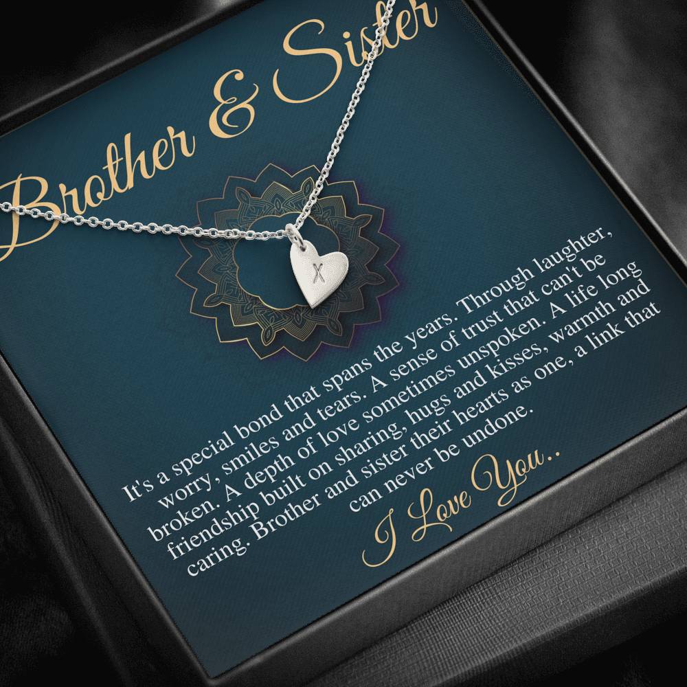 Brother And Sister Necklace, Birthday Gift For Sister, Gift From Brother, Brother And Sister Gift, Little Sister Gift, Christmas Gift #0564