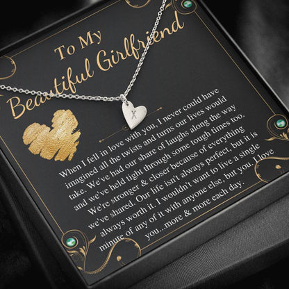 Girlfriend Necklace: Anniversary Gift for Girlfriend, Girlfriend Gift, Gift for Girlfriend, Necklace for Girlfriend Draft