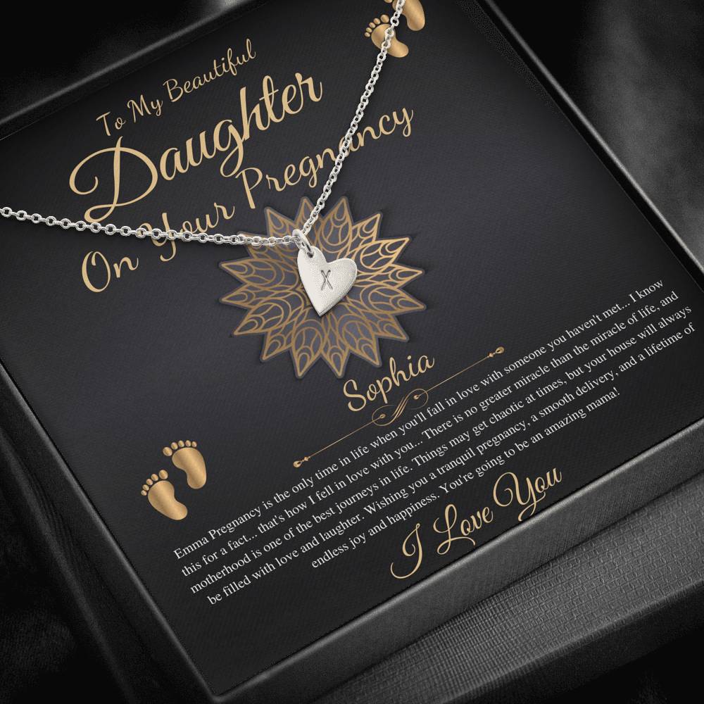 Pregnant Daughter Gift From Mother,First Time Mom Gift For Daughter, Congratulations Pregnancy Gift, New Mom Necklace, Infinity Heart #0184