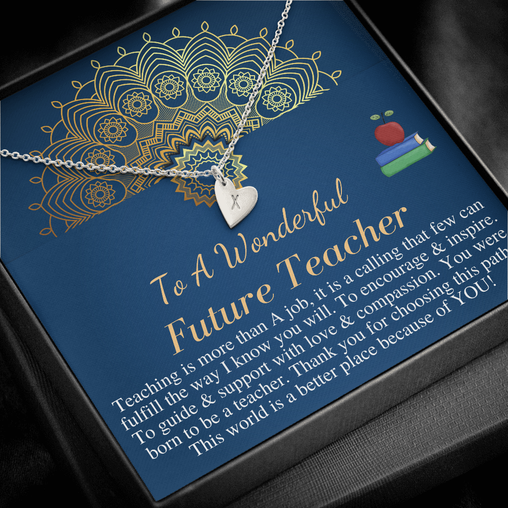 Student Teacher Gift, Future Teacher Gifts, Teacher Graduation Gift, New Teacher Gift Idea, Graduate Teacher Personalized Gift Initial #0892