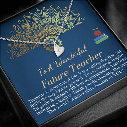 Student Teacher Gift, Future Teacher Gifts, Teacher Graduation Gift, New Teacher Gift Idea, Graduate Teacher Personalized Gift Initial #0892