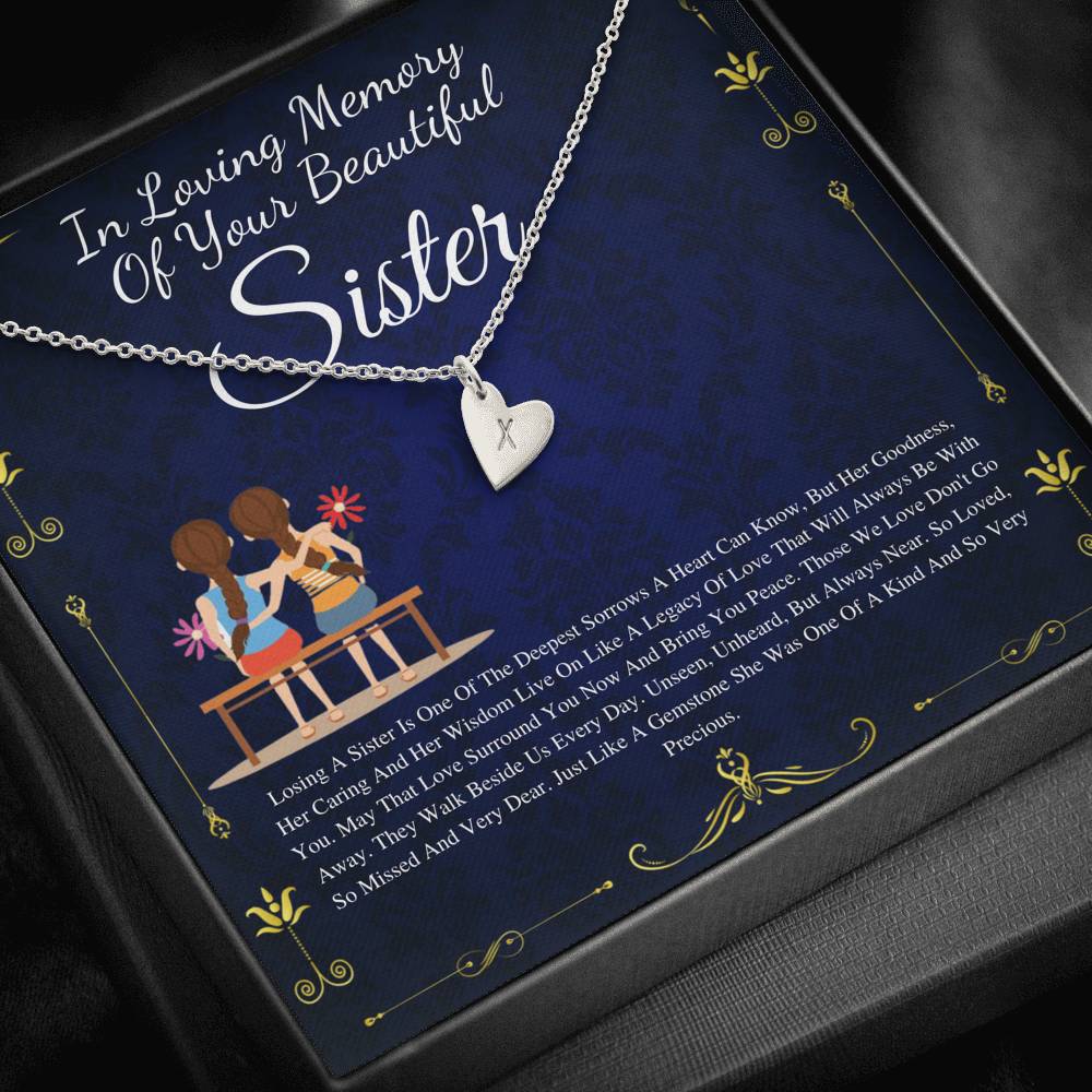 Loss of Sister Necklace, Remembrance Gift, Sister Memorial Necklace, Sister Passing Jewelry, Bereavement Gift, Grief Gift, Memory Jewelry