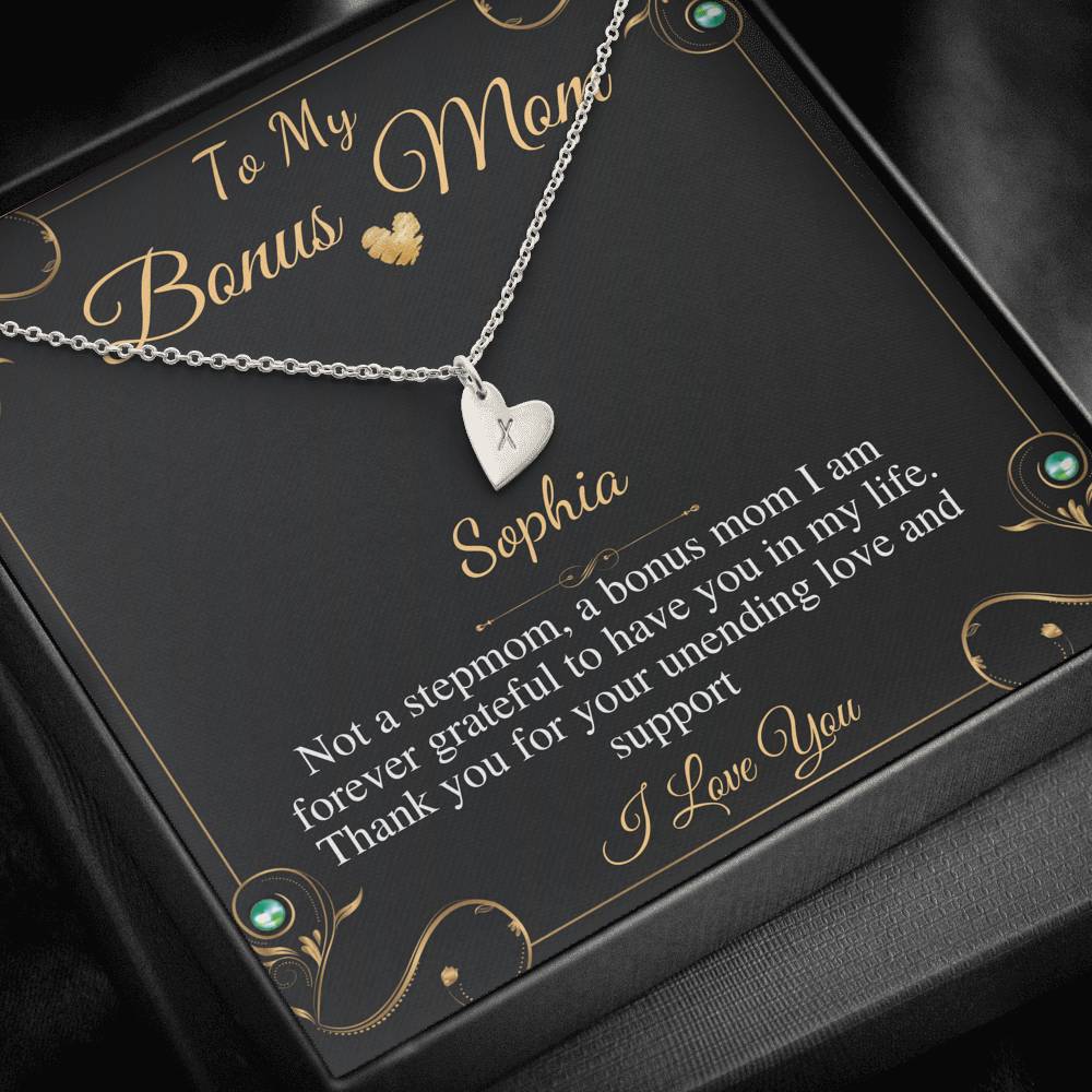 Bonus Mom Gift Bonus Mom Necklace Unbiological Mom Gift Unbiological Mom Neclace Card Mother's Day Gift for Stepmom, Christmas Gift #0466