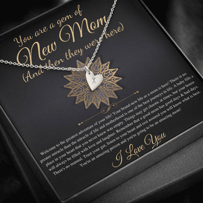New Mom Gift Jewelry, First Time Mom Gift for first Mother's day Gift for New Mom Necklace Birthstone, New mommy Gift 0232