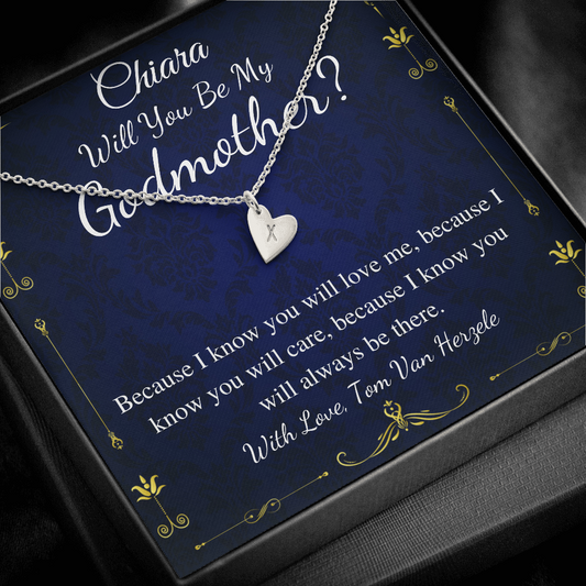 Godmother & Godson Necklace, Christmas Gift for Godmother from Godson, Will You Be My Godmother Gift Card, Jewelry for Godmother #0224 Chiara